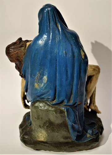 "Pietà"  terre cuite polychrome